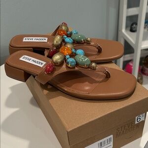 Steve Madden Leiah Jeweled Sandals 6.5